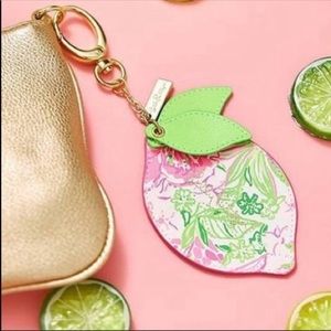 NWT Lilly Pulitzer lemon key chain key fob